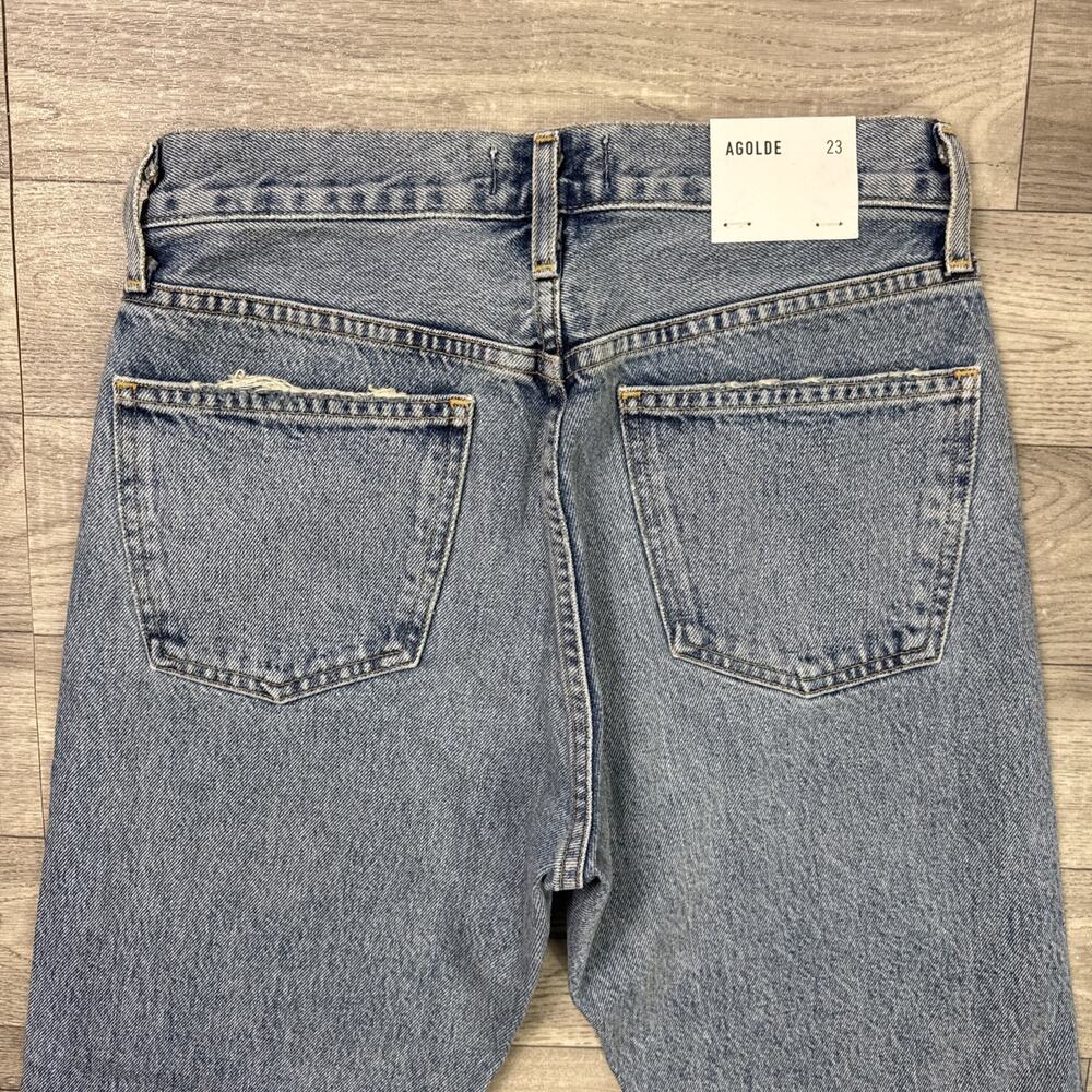 AGOLDE Parker Easy Straight Leg Jeans Button Fly Facade Medium Wash sz 23 - Picture 8 of 9